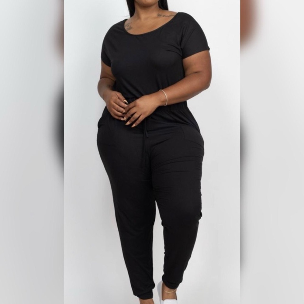 Drawstring jumpsuit